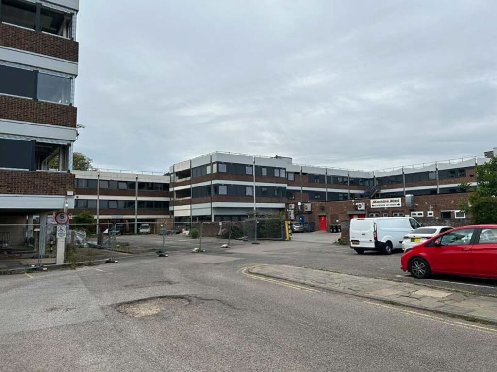 Current view of the site from Causton Road